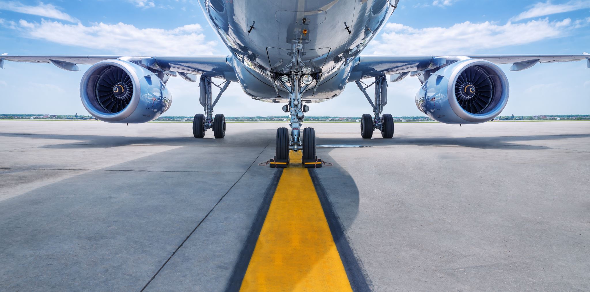Private jet on runway